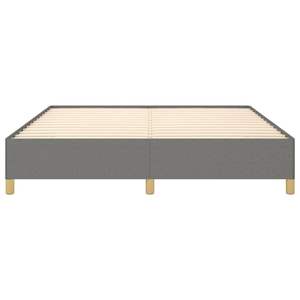 Cadre de lit double en tissu polyester gris foncé, cadre de lit en métal - Product Image 5