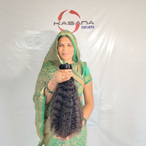 Extensiones de Cabello Humano Remy Virgen 100% Natural de la India, con Cutícula Alineada, Doble Trama a Máquina, Paquete de 100g para Mujer - Product Image 4