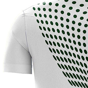 Men's <b>White</b> Sublimated Dot Pattern Soccer Jersey Crew Neck Short Sleeve Fitted Breathable Polyester Apparel Adult All Seasons - Product Image 6