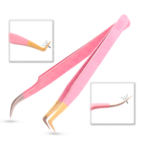 Pince à épiler de précision antistatique en acier inoxydable de qualité supérieure pour extensions de cils, séparation naturelle - Product Image 2