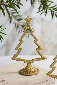 Gold Plated Christmas <b>Tree</b> Sculpture Handmade Tabletop Decor Traditional Style Living Room Decoration - Product Image 2