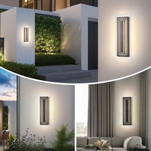 Lampada da Parete LED Moderna da 23,6 Pollici per Esterni, Grande Illuminazione per Portico e Garage, Elegante Illuminazione Esterna - Product Image 2