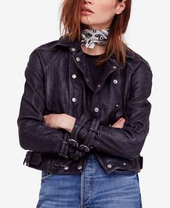 Dernière veste en cuir d'hiver pour femmes en cuir véritable respirant épais chaud léger vente en gros de vestes en cuir véritable respirant - Product Image 1