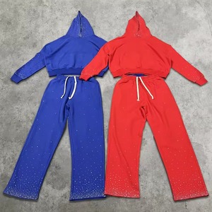Survêtement personnalisé imprimé en gros, molleton épais en mélange de coton, pull unisexe streetwear, broderie de logo, vente en gros - Product Image 4