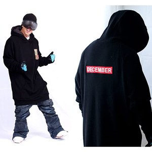 เสื้อสเวตเชิ้ตมีฮู้ดสีเทาสำหรับผู้ชาย พิมพ์ลายด้านหลังเดือนธันวาคม ทรงปกติ ผ้าฝ้ายเฟรนช์เทอร์รี่ เสื้อสวมหัวลำลองสำหรับฤดูหนาว สไตล์สตรีทแวร์ - Product Image 2