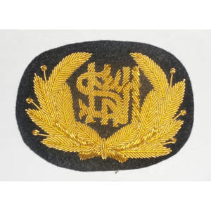 Écusson brodé à la main OEM de haute qualité, motif bouillon d'or, personnalisé pour blazer et chapeau, 3D, à coudre, fil brillant - Product Image 2