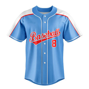 Maillot de baseball personnalisé pour homme avec impression par sublimation, tenue de sport, impression par sublimation, fermeture à boutons intégrale - Product Image 5