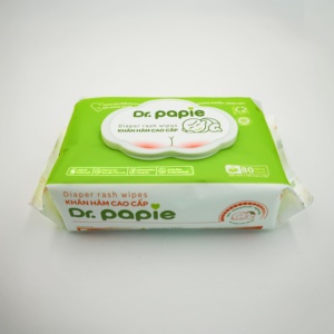 Toallitas Húmedas para Bebés Dr. Papie Sensitive, de Algodón Blanco, para la Limpieza del Área del Pañal, Sin Alcohol, Sin Parabenos, Extra Suaves, Ayuda a Reducir las Irritaciones - Product Image 1