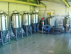 معدات مصغرة لتحضير مشروبات البيرة سعة 600 لتر تستخدم في عملية تخمير البيرة