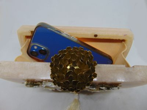 Figurine en résine à texture marbrée, écologique, peinte à la main, forme géométrique personnalisée, pour collection d'accessoires de fête de Noël - Product Image 3