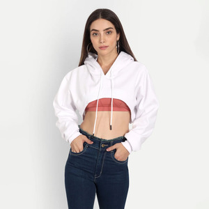 Women Clothing Custom Logo Printing <b>Long</b> <b>Sleeve</b> Hoodie Sweatshirts Women Crop <b>Top</b> Hoodie - Product Image 1