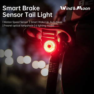 Feu Arrière Intelligent à Capteur <span class=keywords><strong>de</strong></span> Frein pour Vélo, Lampe Étanche Rechargeable Type-C, Avertissement <span class=keywords><strong>de</strong></span> Sécurité pour VTT - Product Image 2