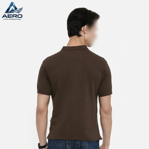 Camisa Polo Oxford de Algodón de Manga Corta para Hombre, Color Marrón Sólido, Diseño Casual con Bolsillo, Corte Regular, Tallas Grandes - Product Image 2