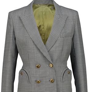 Blazer à carreaux ajusté pour homme printemps-automne 2026, croisé, décontracté, style universitaire, personnalisable OEM ODM, prêt à expédier - Product Image 4