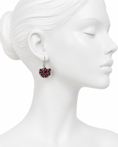 Bulk Order Oxidized <b>Silver</b> Red Gemstone <b>Earrings</b> for Women Wholesale Bulk Jewelry Supplier India - Product Image 5