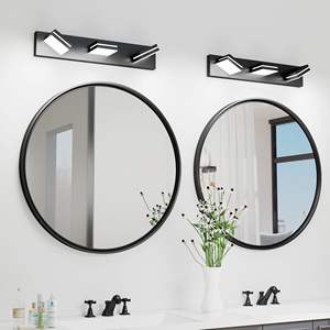 Modern <b>Chrome</b> LED Bathroom Vanity <b>Light</b> Sleek Minimalist 3-<b>Lights</b> <b>Wall</b> Sconce Energy-Efficient Easy Install Model D0100XU44GA - Product Image 1