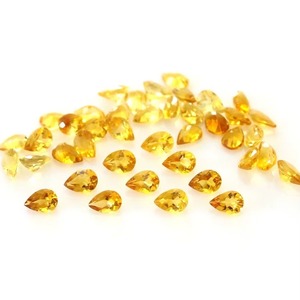 Citrine naturelle taille poire, pierres précieuses en vrac, prix de gros, 6MM 4MM, facettées, calibrées, pour la fabrication de bijoux - Product Image 3