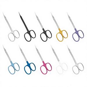 Tijeras Profesionales de Acero Inoxidable para Manicura, para Diestros, Punta Curva Afilada, Duraderas, Hoja Delgada para Cutículas y Piel Muerta - Product Image 1