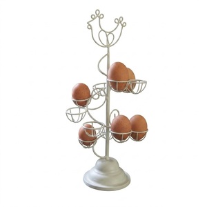Classic Metal Chicken Egg Holder Stand Farmhouse Style Wire <b>Storage</b> For <b>Kitchen</b> Decorative Hen Shaped Egg <b>Rack</b> & Organizer - Product Image 1