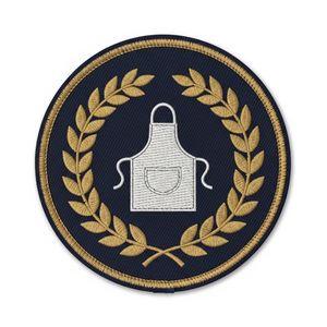 Parche Masónico Ojo que todo lo ve, Bordado en negro sobre negro, Emblema de la Francmasonería, Aplique para uniforme ritual, Emblema para coser - Product Image 3