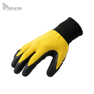 Custom Heavy Duty Latex Coated <b>Gloves</b> Non-Slip Crinkle Latex Palm Coated Seamless <b>Knit</b> Elastic Wrist Garden Work <b>Gloves</b> - Product Image 2