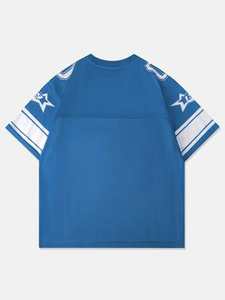 เสื้อฟุตบอลสีฟ้าอ่อนขายส่ง MOQ ต่ำ 10 ตัวขึ้นไป ชุดทีมแบบกำหนดเอง ระบายอากาศได้ดี ผ้าตาข่าย ผู้ผลิตชุดกีฬา OEM - Product Image 4