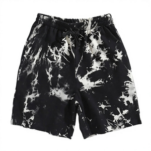 Pantalones Cortos de Verano Casuales Ecológicos para Hombre, Cintura Media, Estampados, de Algodón, Tejidos, 100% Poliéster, Negros y Blancos - Product Image 6