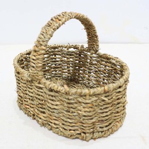Petit panier à fleurs rustique écologique multifonctionnel à long manche tressé, cadeau pour mariages, fleurs artificielles polyvalentes - Product Image 3