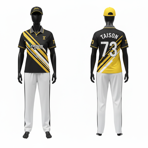 Premium 160 GSM Polyester Interlock Women <b>Cricket</b> Uniform Black Yellow <b>White</b> Diagonal Panel Design Custom Sublimation Team Kit - Product Image 1
