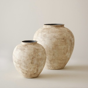 Nordic Style Porcelain Ceramic Matte Glazed Eco-Friendly Anti-Slip Base Scratch Resistant Modern Minimalist <b>Textured</b> White <b>Vase</b> - Product Image 2