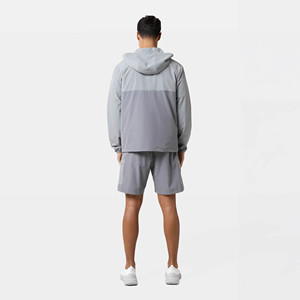 Nouvelle conception OEM, logo personnalisé, ensembles de coupe-vent sportifs pour hommes, veste coupe-vent légère à séchage rapide et short, ensemble de jogging d'été - Product Image 2