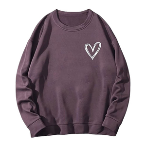 Sweat-shirt à col rond pour femme, en molleton de coton de qualité supérieure, pull décontracté, streetwear, vêtements d'hiver - Product Image 5