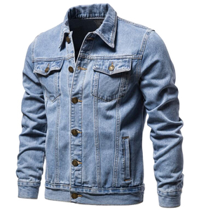 2024 Factory Wholesale Custom High Quality <b>Men</b> retro motorcycle Denim Jackets Manufacturer For Motorbike Clothing - Product Image 1