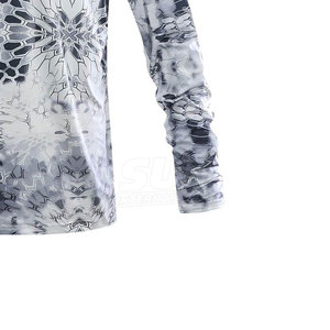 Camisa de Pesca con Capucha para Hombre, Personalizada con Logotipo, 100% Poliéster, UPF 50, Transpirable, de Secado Rápido, Servicio OEM, Color Sólido, Venta al Por Mayor - Product Image 5