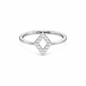 Bague de fiançailles en or blanc 10 carats avec diamant de laboratoire de 1,00 carat, clarté VS1, couleur F, taille brillant rond, sertie pavé, certifiée IGI - Product Image 1