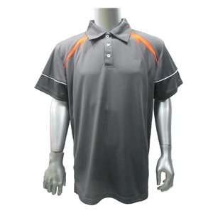 Men's <b>Navy</b> <b>Blue</b> Sports <b>Polo</b> <b>Shirt</b> Orange Contrast Side Panels Performance Dry Fit Short Sleeve Golf Training Tee For Outdoor - Product Image 4