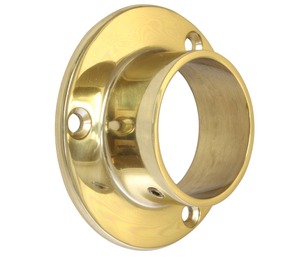 Brida Roscada de Acero Aleado para Pasamanos, Brida de Pared con Superficie Pulida, Orificios para Pernos de 25 mm (8), Uso Doméstico e Industrial - Product Image 1