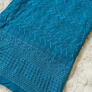 Tela de tul bordada Schiffli, tela de encaje de red, tela de organza para moda modesta, abaya, caftán, venta al por mayor, calidad premium, lista para usar. - Product Image 4