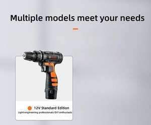 Juego de taladro de impacto recargable Destornillador de velocidad única Herramienta de combinación 500W Potencia de entrada nominal Taladro eléctrico OEM personalizable - Product Image 6