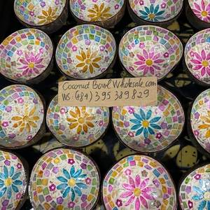 Juego de Cuencos de Coco, Cuenco de Nácar, Arte Hecho a Mano en Vietnam, Color Personalizado, Cuenco de Cáscara de Coco en Stock, Ecológico y Personalizable - Product Image 4