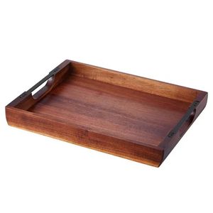 Plateau de service en bois Oak Haven, forme octogonale, couleur unie, design minimaliste, en bois d'acacia durable, ensemble de vaisselle - Product Image 3