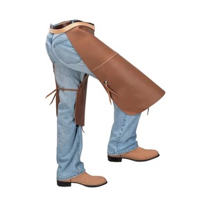Protège-jambes de fermeur en cuir pleine fleur robuste, réglables, pour le soin des sabots, protection professionnelle pour fermeurs et soudeurs - Product Image 2