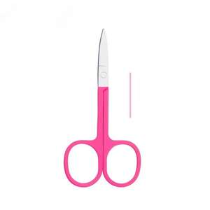 Ciseaux de beauté sûrs à lame droite en acier inoxydable avec logo personnalisé, manche en plastique, pour la coupe des sourcils et des cils, par ANAAIF - Product Image 5