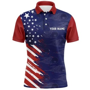 Wholesale Personalized <b>Bowling</b> Polo Shirt for Men Custom 100% Polyester <b>Bowling</b> Team Polo Shirt - Product Image 1