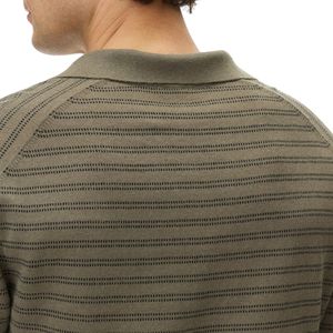 Polo pour homme coupe classique en mélange de lin, léger, respirant, décontracté, tendance, fabrication OEM ODM personnalisée - Product Image 4