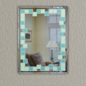 Home Decor Mosaic <b>Mirror</b> With colorful <b>Tiles</b> <b>Wall</b>-Mounted with clear Reflection Glass <b>for</b> Bathroom Bedroom Hallway Art Decor - Product Image 6