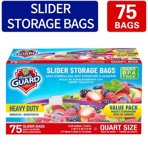 Paquete de 75 Bolsas Resistentes para Almacenamiento de Alimentos con Cierre Deslizante, Bolsas para Conservar la Frescura, Organiza y Almacena Alimentos con Confianza - Product Image 1