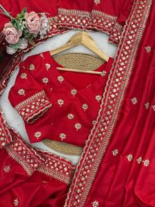 Sari elegante para mujer, ideal para bodas, recepciones, festivales, celebraciones, ocasiones étnicas tradicionales, con un look de diseñador a la moda. - Product Image 4