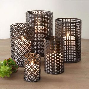Iron Decorative Candle Votive Holder For Dining Table Decoration And Modern Home Interior Design - Product Image 1