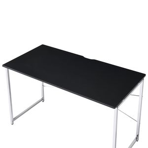โต๊ะคอมพิวเตอร์ทรงสี่เหลี่ยมสีดำและโครเมียมพร้อมโครงโลหะ - Product Image 5